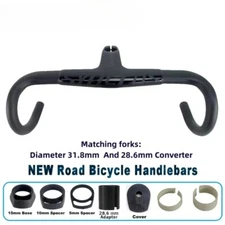 Carbon Fiber One-piece Handlebar/Stem Diameter 31.8/28.6mm Bicycle Accessories