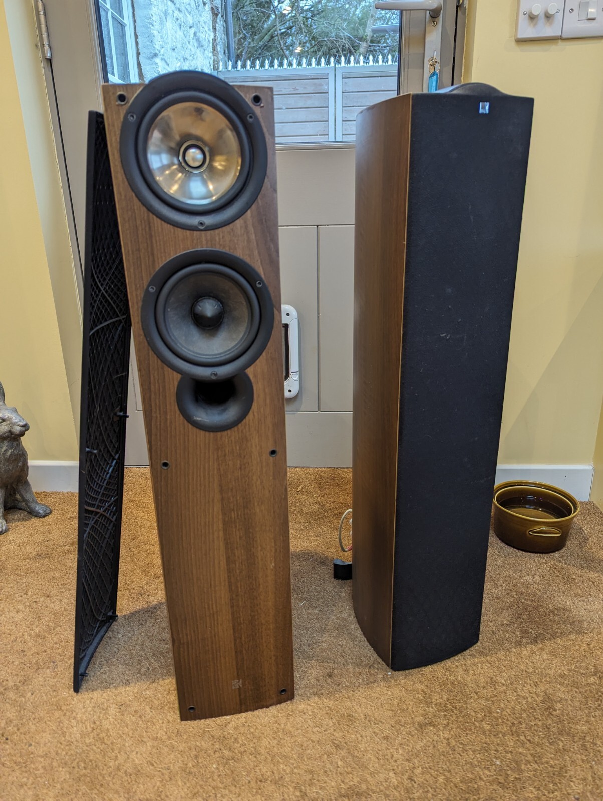Kef IQ5 Floor Standing Speakers Walnut eBay