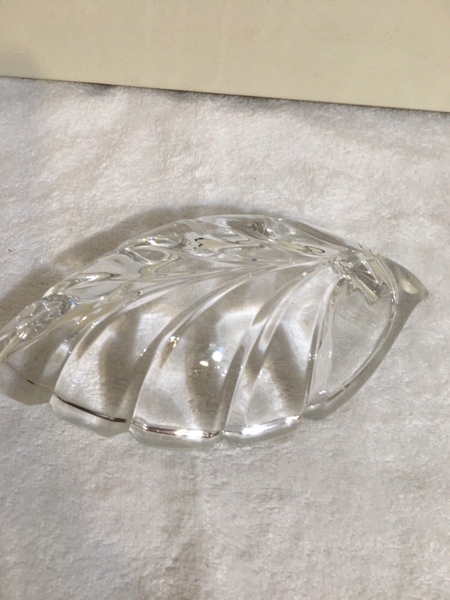 Marques By Waterford Crystal Palma 9in dish candy dish Leaf Marques By Waterford Crystal Palma 9in dish candy dish Leaf