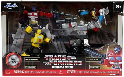 Transformers Optimus Prime Megatron Bumblebee Starscream Diecast Diorama