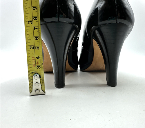COLE HAAN Women's 7.5 B Black Patent Leather Closed Almond Toe Heel Pump Shoes - Picture 9 of 15