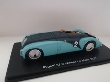 Bugatti 57G WINNER . Le MANS  - 1937. SPARK. 1:43 eme  avec boite plexi   (neuf)