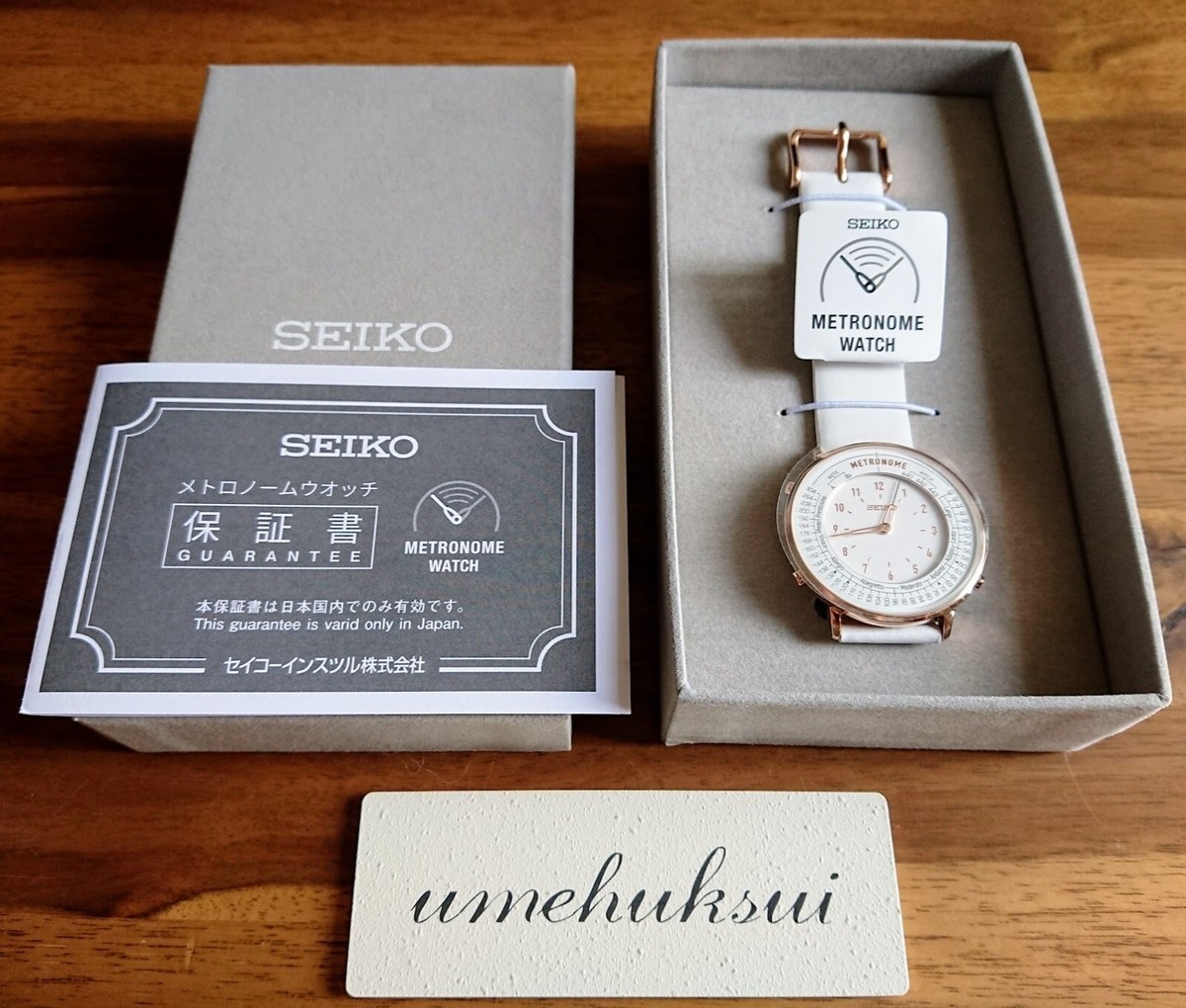 SEIKO Metronome Watch Standard Line Color White SMW002A Wristwatch
