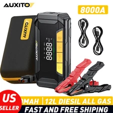 8000A Jump Starter Portable 12V Car battery High Booster Power Bank Pack Charger