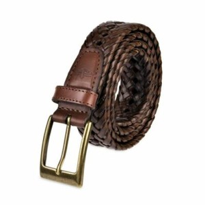 leather braided belt men's