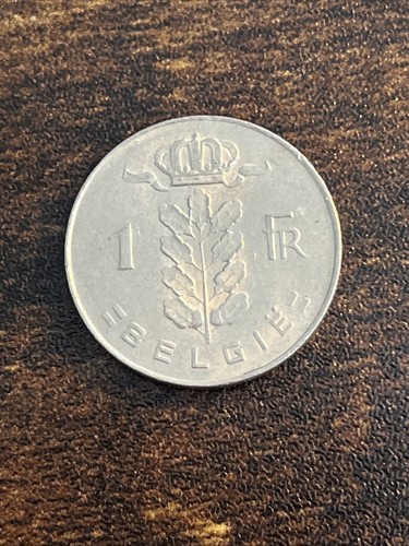 1975 Belgium 1 One Franc Actual Coin TK9731* - Picture 2 of 3