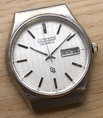 Citizen Cq GN-4W-S Quartz 1 3/8in Doesn'T Works for Parts Vintage Day Date  | eBay