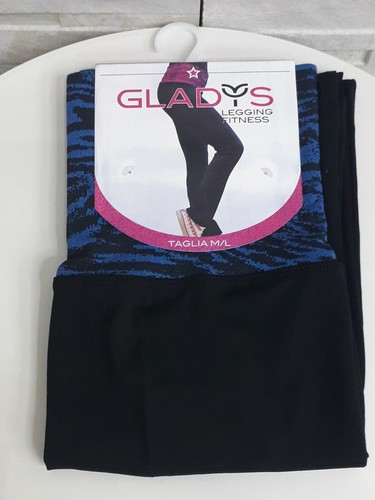LEGGINGS Leggins donna fitness sport Pantalone nero azzurro M/L pilates  YOGA M L | eBay
