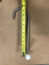 3/8” Salt water Fishing Stainless Hook 12 " Long  4” Plastic Center Grip Handle