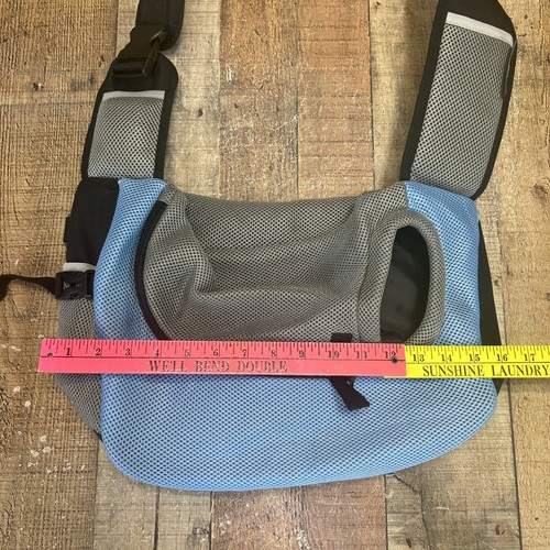 Pawaboo Pet Dog Sling Carrier Hands Free Drawstring Adjustable Strap Blue Small - Picture 5 of 6