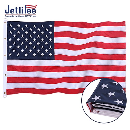 Bandiera americana Stati Uniti USA banner resistente 210D poliestere ricamato stelle bandiera USA - Foto 20 di 20