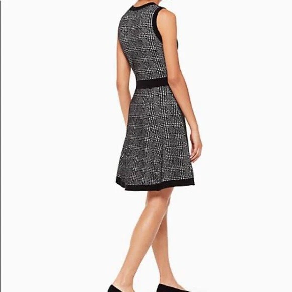 Abito completo KATE SPADE nero bianco maglia slvles skater mod west nuovo sm SC091