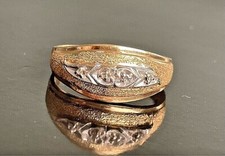 MEN'S 14K YELLOW GOLD  DIAMOND WEDDING BAND RING SIZE 11.25