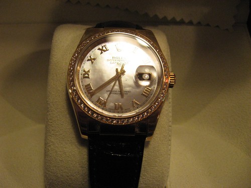 Rolex 116188 36MM 18K Yellow Gold Datejust Pearl Dial Diamond ...