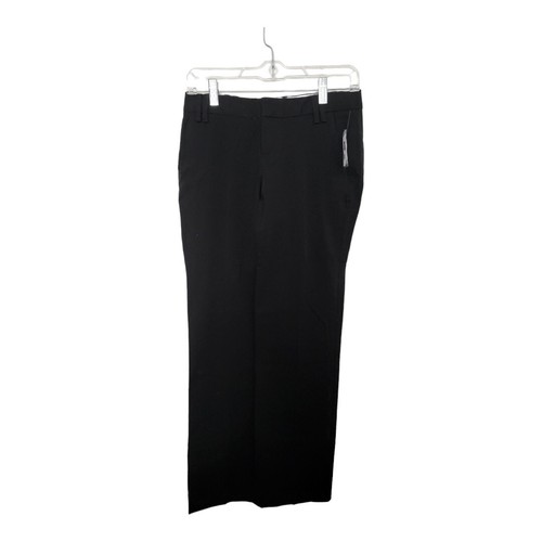 Gap Stretch Womens Pants Size 1 Reg Straight Leg Black Solid Low Rise