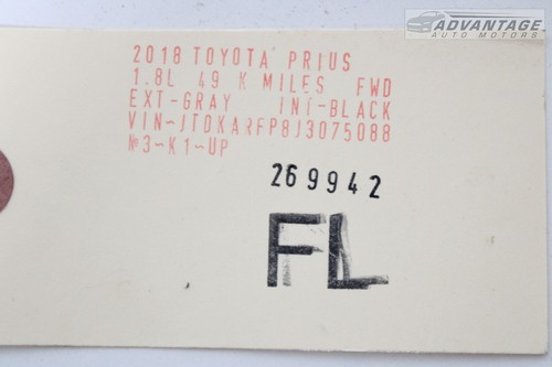 2017-2022 TOYOTA PRIUS PRIME FRONT LEFT SIDE LOWER SEAT CUSHION COVER SHIELD OEM - Picture 5 of 5
