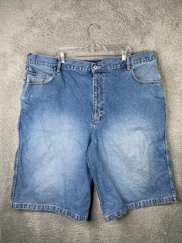 Vintage Phat Farm Denim Shorts Men Size 48 Blue Baggy Fit Jorts Streetwear Y2K