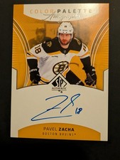 Upper Deck 2025-26 SP Authentic Color Palette Auto Pavel Zacha Bruins CP-PZ