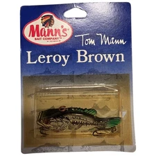 Vintage Tom Mann's  LEROY BROWN Lure HACKLEBACK Version, NEW SEALED - READ 
