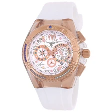 TechnoMarine Cruise GMT Quartz Crystal White Dial Ladies Watch TM-119022