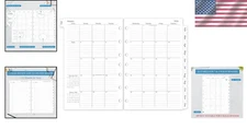 2026 Monthly Planner Refill, A5 Medium Size Planner Inserts for 7 Ring, 5.5" X 8