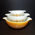 Vintage Pyrex Butterfly Gold Cinderella Nesting Bowls 441,443,444 Set Of 3