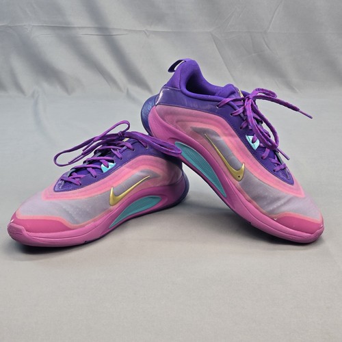 Nike A'One A'ja Wilson Basketball Shoes Youth Size 6.5Y HF7001-500 Purple Gold