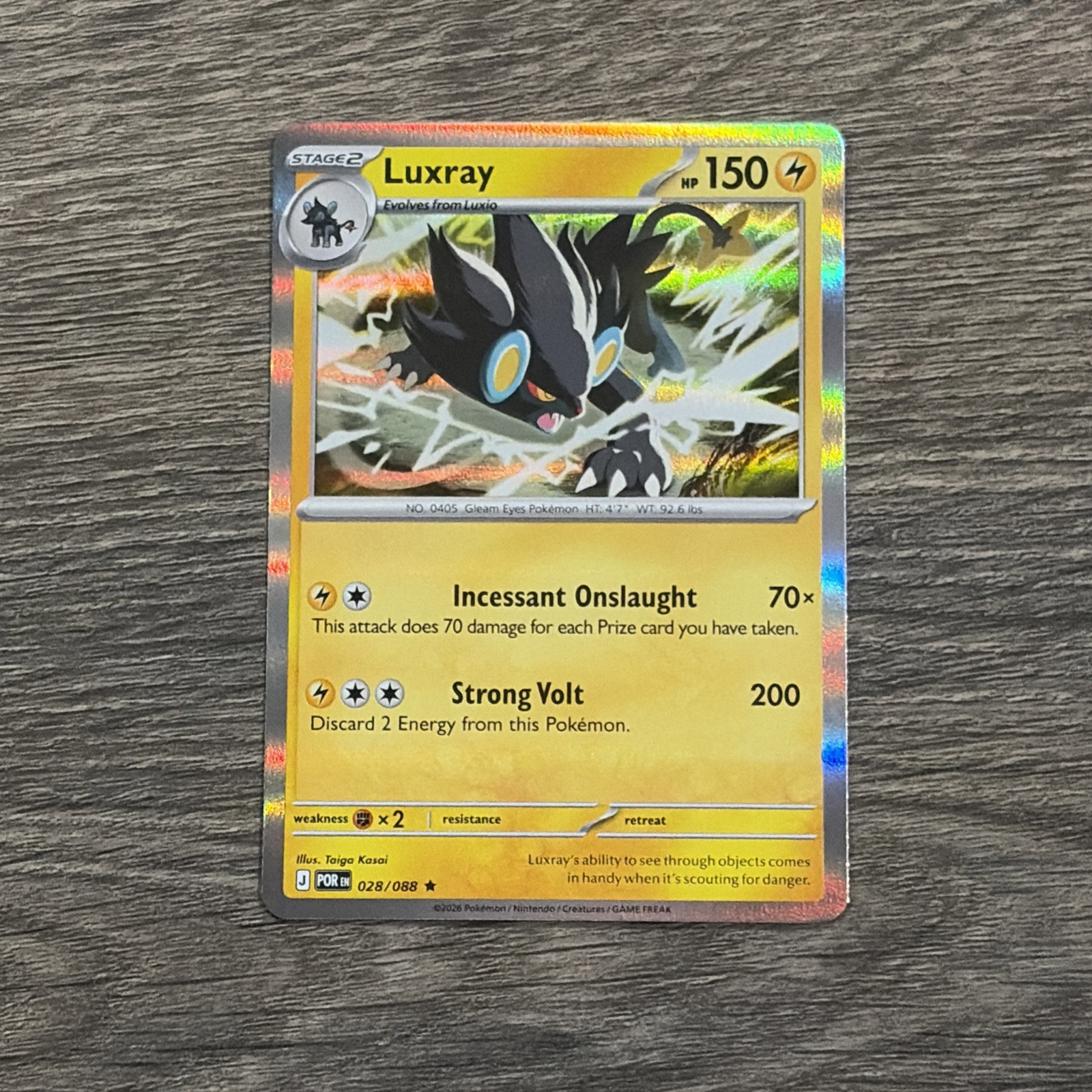 Pokemon Perfect Order Luxray #28/88 Holo Rare Holo