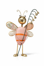 Blechfigur Biene Metall bunt Sommer Dekofigur 46 cm Wohnraum Garten Etcetera Neu