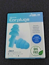 ANBOW Waterproof Noise Reduction Earplugs Reusable Silicone Ear Plugs Sleeping +