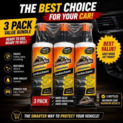   Armor All Original Protectant(10oz)  3 Pack Value Bundle  