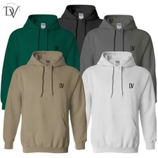 DV Plain Hoodie Adults Kids Hooded Sweatshirt Mens Womens Boys Girls Pullover
