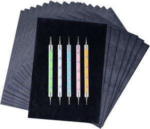200 Sheets Carbon Paper Black Graphite Paper Transfer Tracing Paper and 5 Pieces