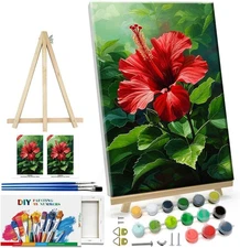 ATDMS Paint by Numbers 7.87 inches x 11.81 x 0.67 inches, Flower 35 