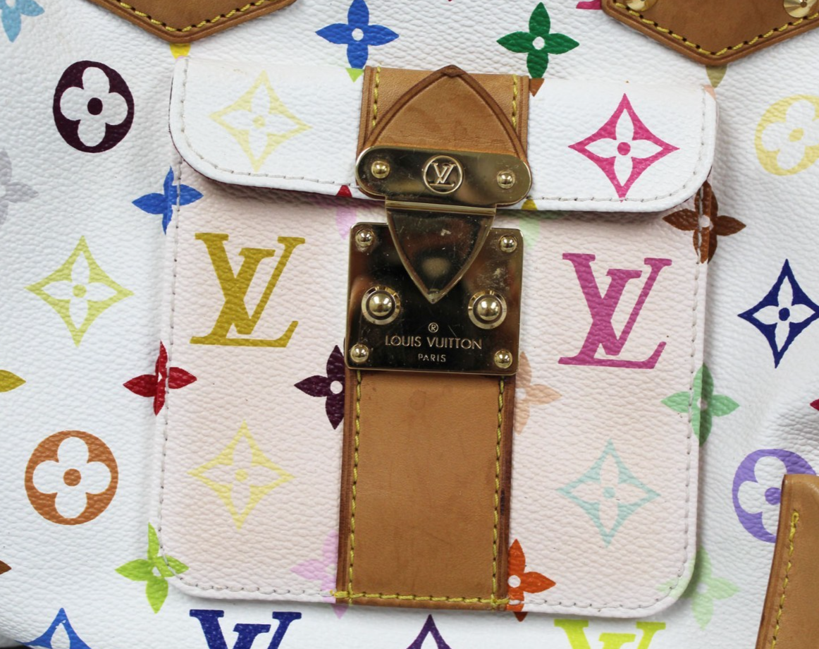 Louis Vuitton Speedy 30 White Multicolor Monogram Takashi Murakami