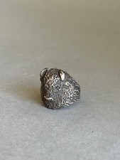 Vintage Navajo Sterling Silver Buffalo Ring. Size 9
