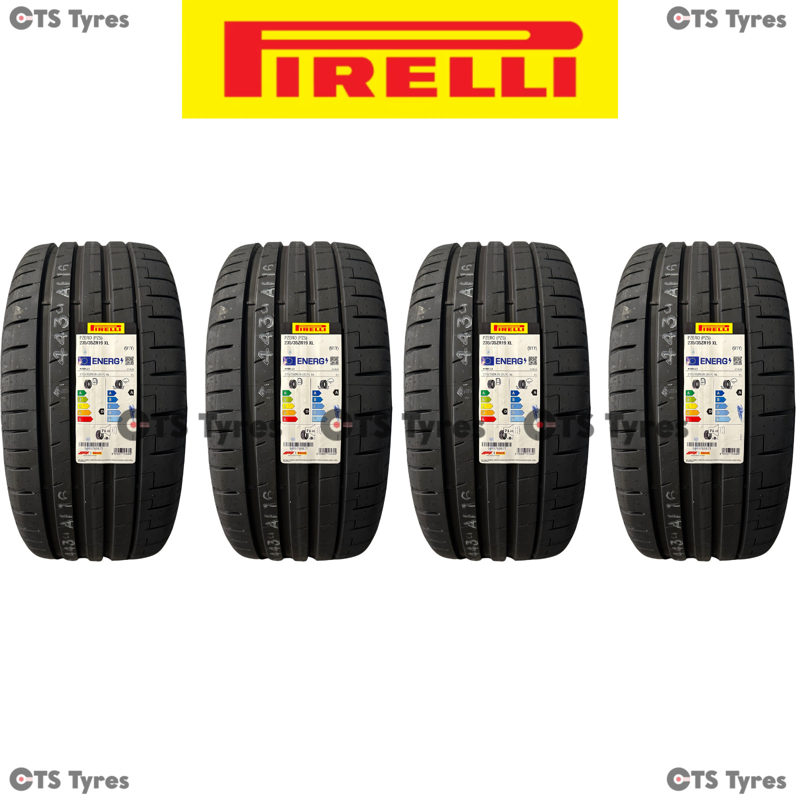 4X 235/35R19 Pirelli P Zero PZ5 91Y XL BRAND NEW *A WET GRIP*  - 235 35 19