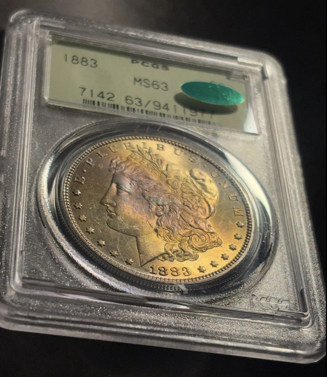 PCGS Certified MS 63 Graded 1883 Year Morgan US Dollars (1878-1921