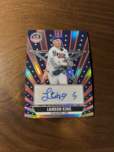 Landon King 2026 Panini Stars & Stripes Prizm USA Baseball #NTS-LK Auto Silver