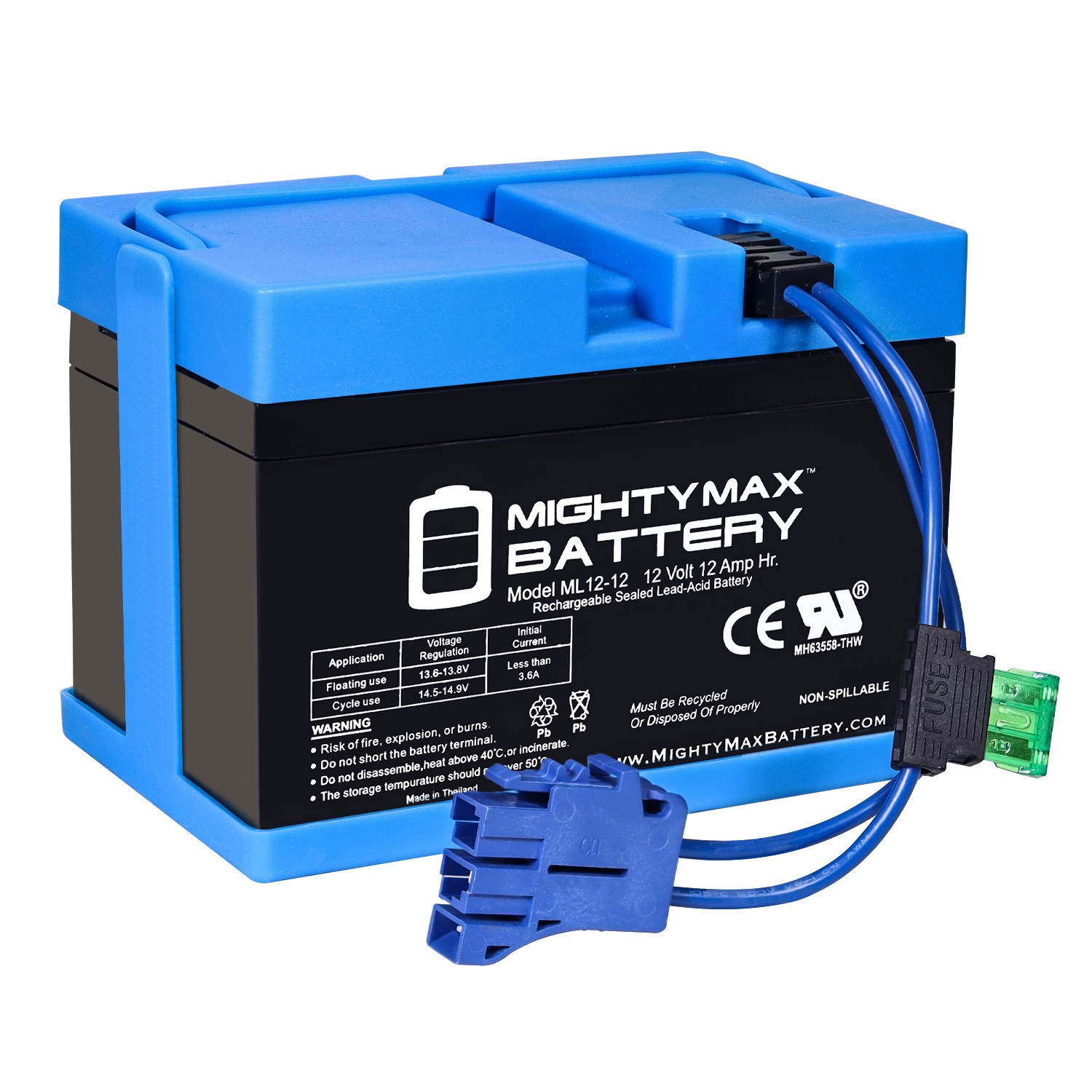 Mighty Max 12V 12AH Battery Replaces Peg Perego Gator Polaris Gaucho Hummer