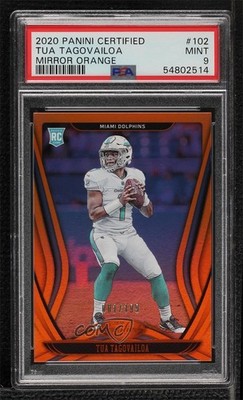 2020 Certified Rookies Mirror Orange 1/199 Tua Tagovailoa PSA 9 Rookie RC 03f9
