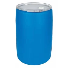 Open Head Transport Drum, Polyethylene, 55 Gal, Unlined, Blue, Poly55oh-Bl