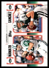 2010 Topps - Gridiron Lineage Joe Namath, Mark Sanchez #GL-NS
