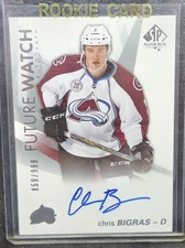 2016-17 SP Authentic Future Watch Auto Chris Bigras /999 Colorado Avalanches 