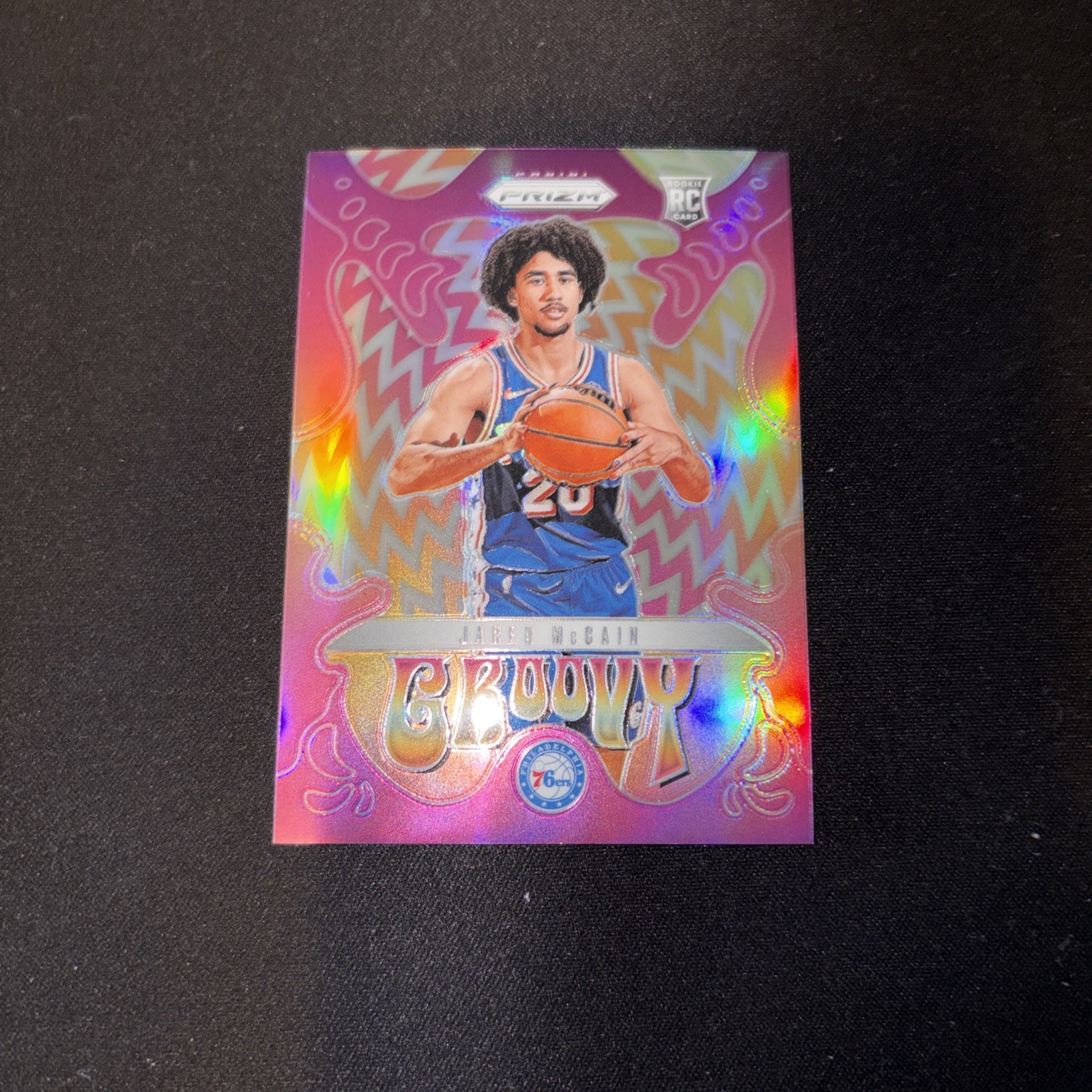 2024-25 Jared McCain Panini Prizm Groovy Rookie RC #9 Case Hit SSP