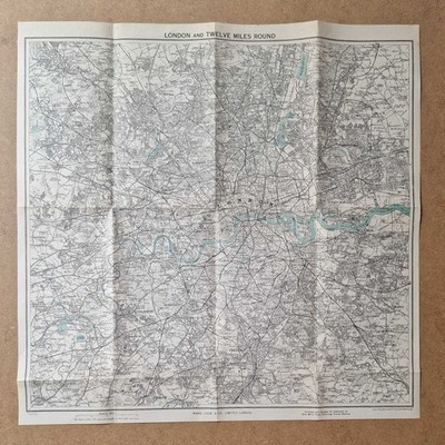 BARTHOLOMEW Regional Map: London and Twelve Miles Round