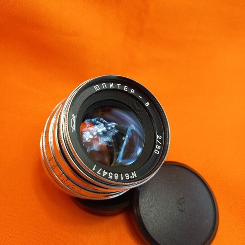 KMZ ! Objectif Jupiter 8 f/2 50mm Silver Lens Mount M39 #6185471 Marks on Glass