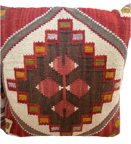 POTTERY BARN 西南编织 Kilim 羊毛枕头套装拉链 18 英寸 x 18 英寸 2 件套 - 第 17 张/共 19 张