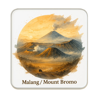 Malang Mount Bromo, Indonesien Kühlschrankmagnet: Niedliches handgefertigtes ...