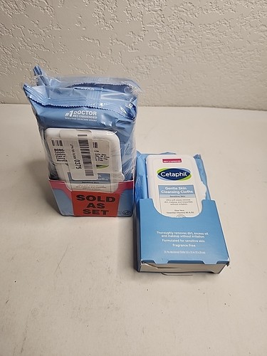 Cetaphil Face and Body Wipes, Gentle Skin Cleansing Cloths, 75 Count, 3 Pack - Picture 1 of 3